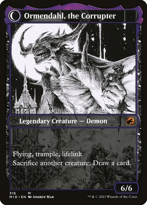 Jerren, Corrupted Bishop // Ormendahl, the Corrupter – Rückseite