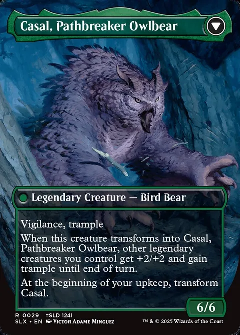 Casal, Lurkwood Pathfinder // Casal, Pathbreaker Owlbear – Rückseite