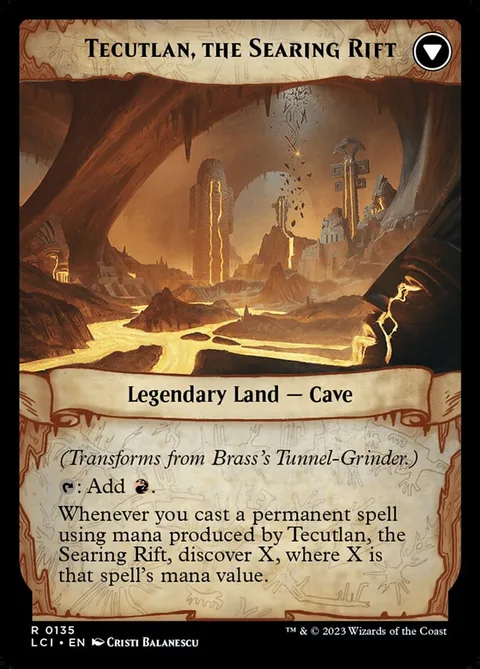 Brass's Tunnel-Grinder // Tecutlan, the Searing Rift – Rückseite