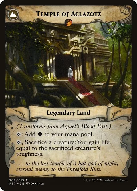 Arguel's Blood Fast / Temple of Aclazotz – Rückseite