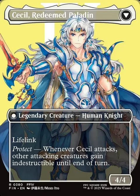 Cecil, Dark Knight // Cecil, Redeemed Paladin – Rückseite