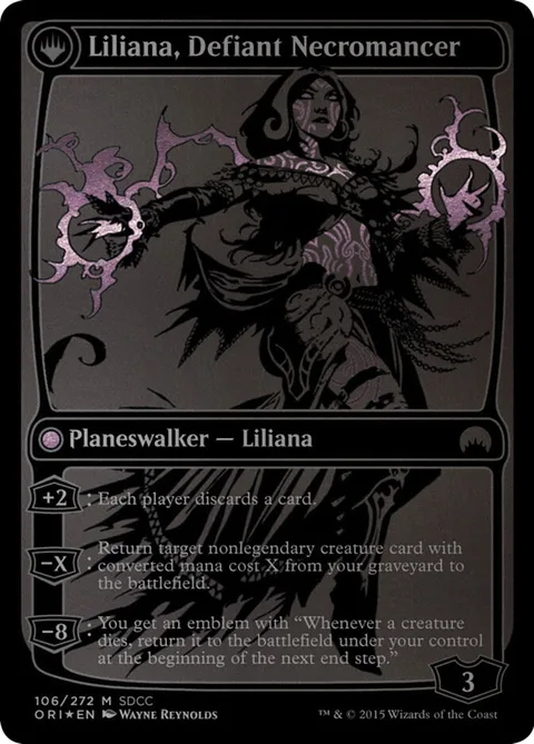 Liliana, Heretical Healer // Liliana, Defiant Necromancer – Rückseite