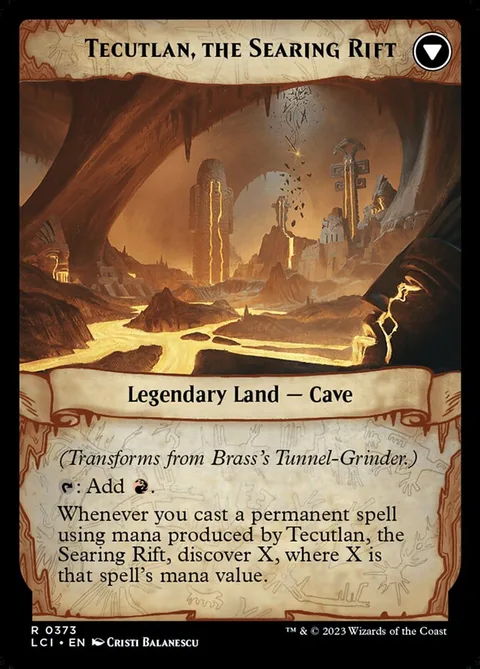 Brass's Tunnel-Grinder // Tecutlan, the Searing Rift – Rückseite