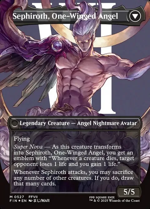 Sephiroth, Fabled SOLDIER // Sephiroth, One-Winged Angel – Rückseite