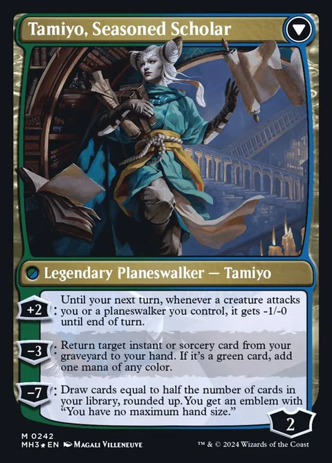 Tamiyo, Inquisitive Student // Tamiyo, Seasoned Scholar – Rückseite