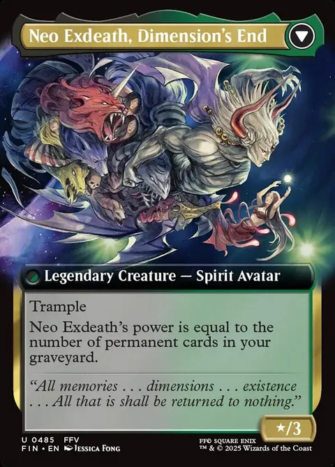 Exdeath, Void Warlock // Neo Exdeath, Dimension's End – Rückseite
