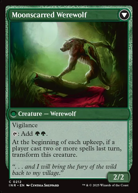Scorned Villager / Moonscarred Werewolf – Achterkant
