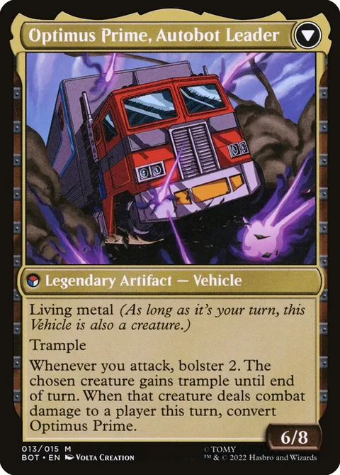 Optimus Prime, Hero // Optimus Prime, Autobot Leader – Rückseite