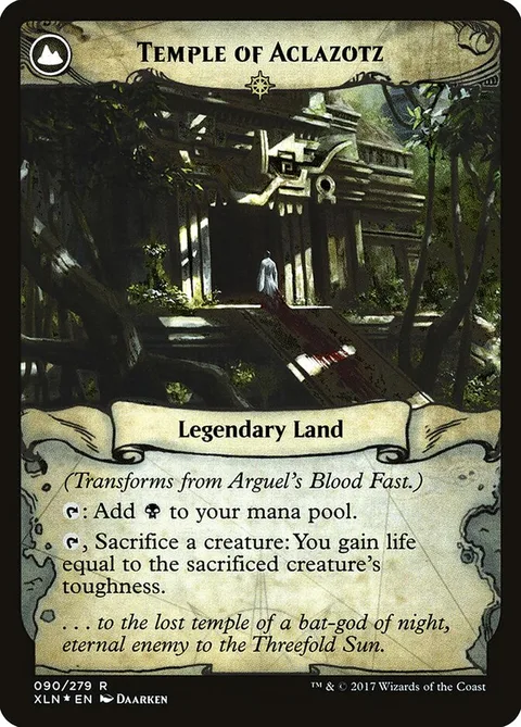 Arguel's Blood Fast / Temple of Aclazotz – Rückseite