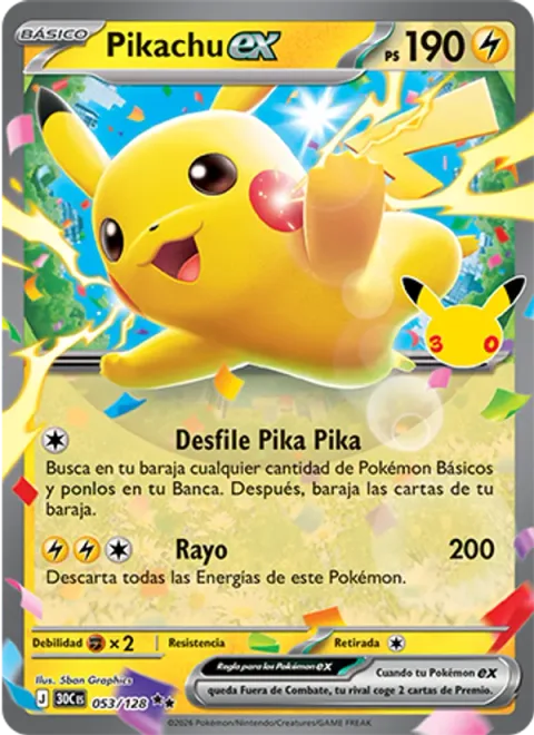 Pikachu ex [Pika-Pika Parade | Thunderbolt]