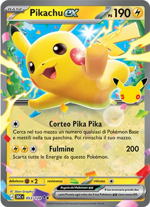 Pikachu ex [Pika-Pika Parade | Thunderbolt]