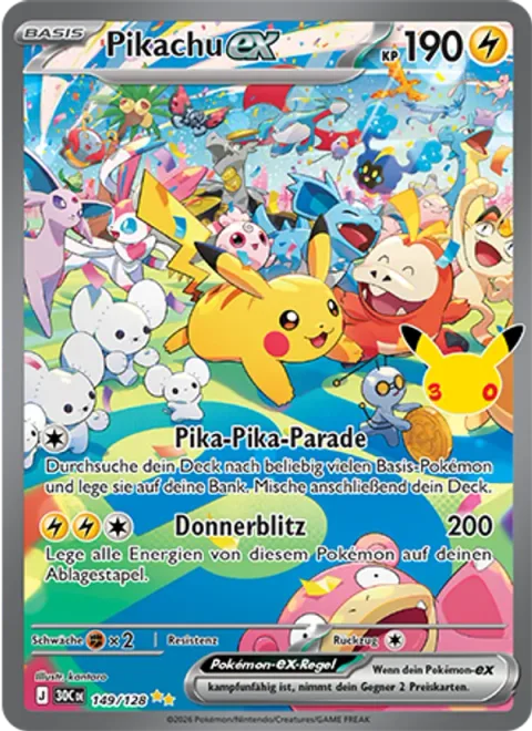 Pikachu ex [Pika-Pika Parade | Thunderbolt]