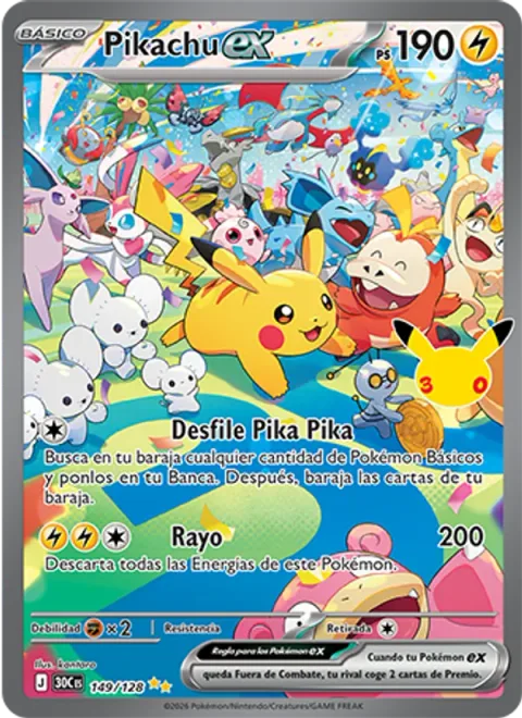 Pikachu ex [Pika-Pika Parade | Thunderbolt]