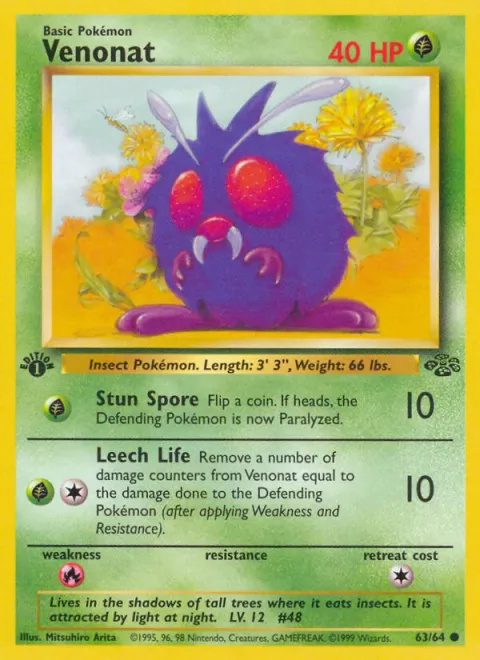 Venonat [Stun Spore | Leech Life]