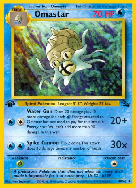Omastar [Water Gun | Spike Cannon]