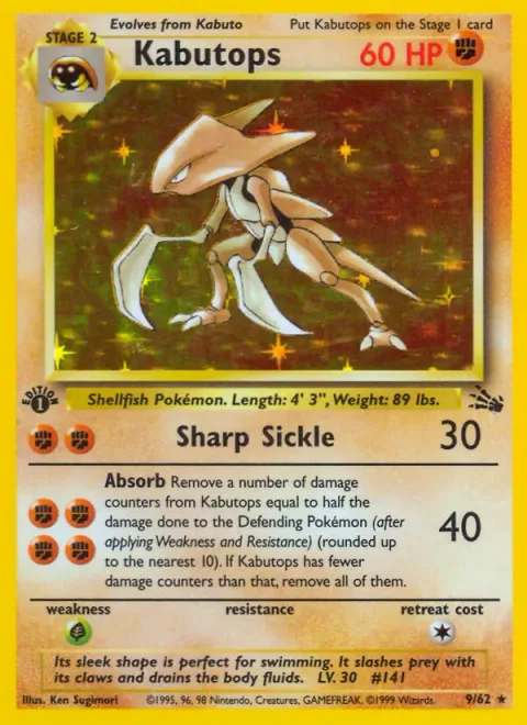 Kabutops [Sharp Sickle | Absorb]