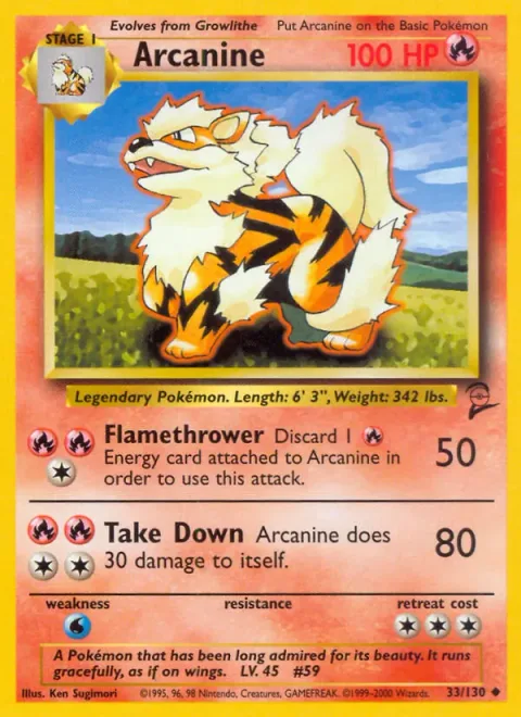 Arcanine [Flamethrower | Take Down]