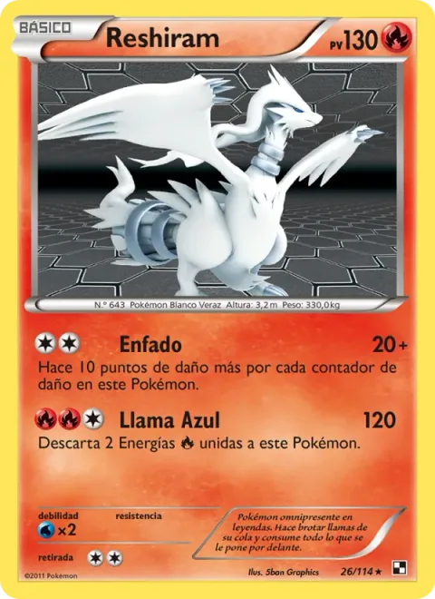 Reshiram [Outrage | Blue Flare]