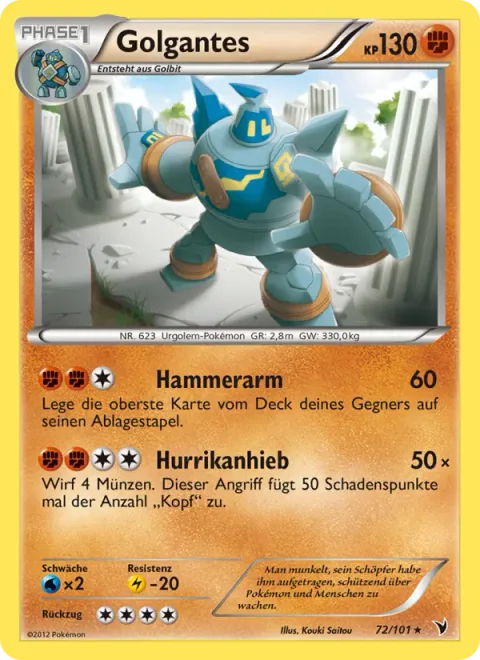 Golurk [Hammer Arm | Hurricane Punch]