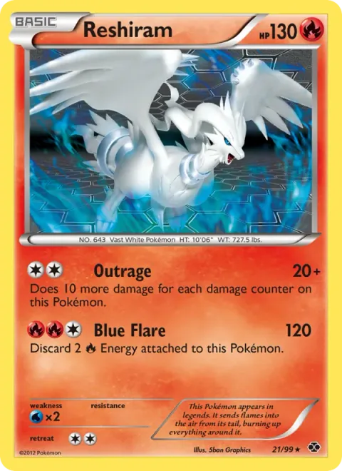 Reshiram [Outrage | Blue Flare]