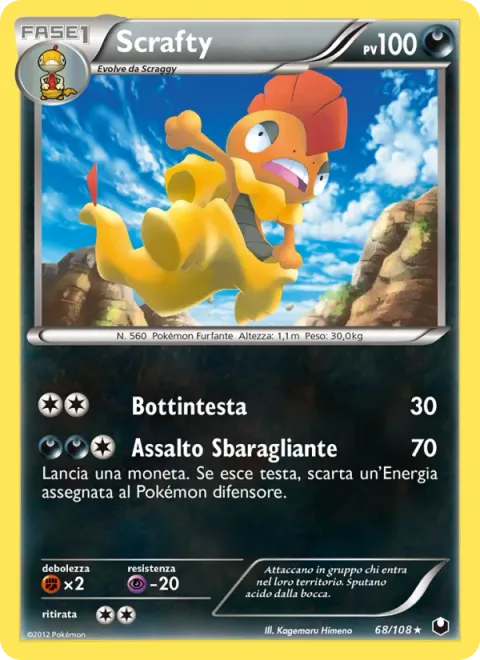 Scrafty [Headbutt | Crushing Blow]