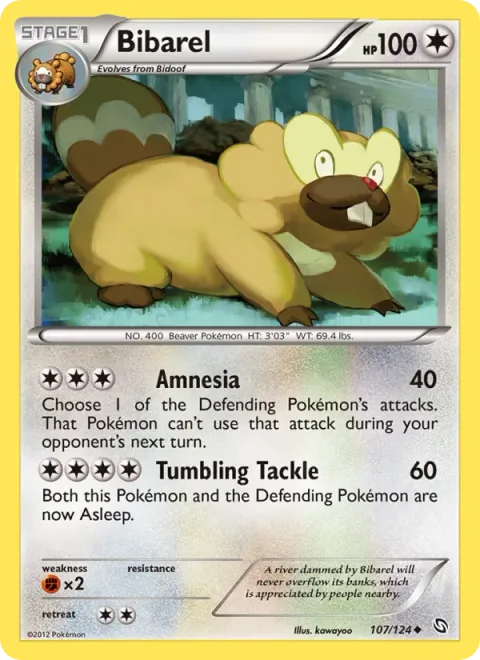 Bibarel [Amnesia | Tumbling Tackle]