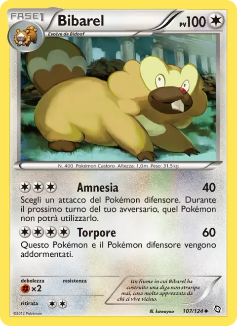 Bibarel [Amnesia | Tumbling Tackle]