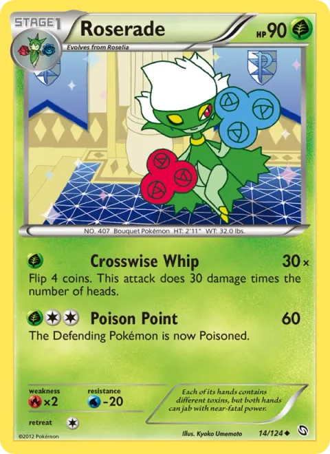 Roserade [Crosswise Whip | Poison Point]