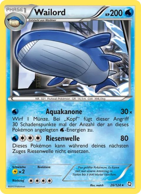 Wailord [Water Cannon | Giant Wave]