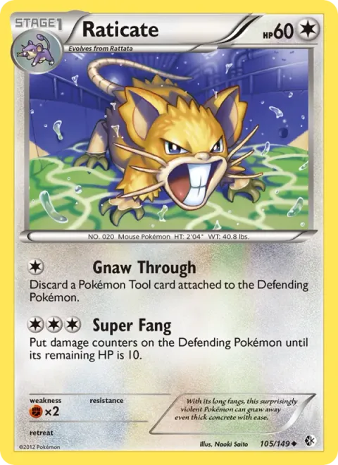 Raticate [Gnaw Through | Super Fang]