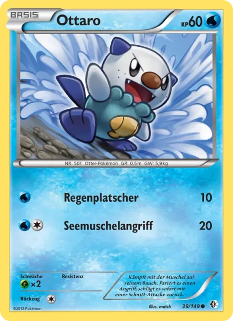 Oshawott [Rain Splash | Seashell Attack]