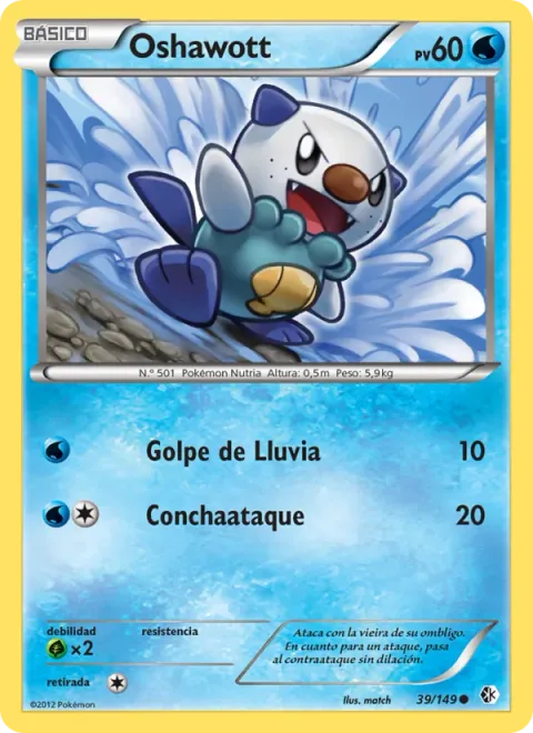 Oshawott [Rain Splash | Seashell Attack]