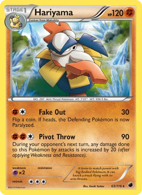 Hariyama [Fake Out | Pivot Throw]