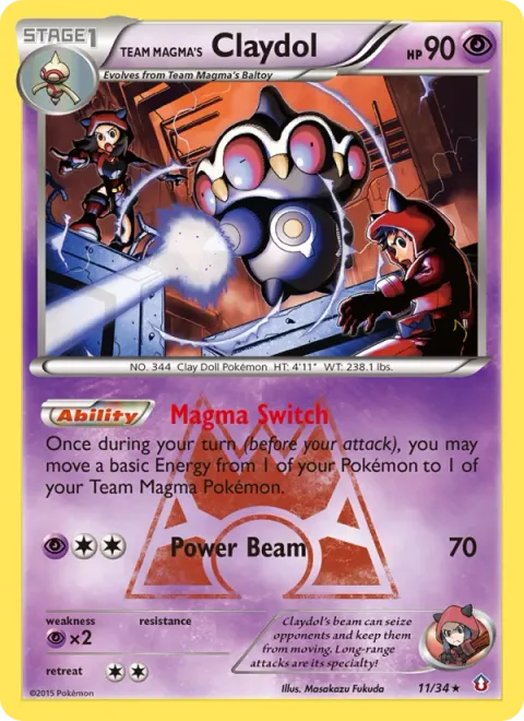 Team Magma's Claydol [Magma Switch | Power Beam]
