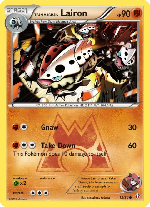 Team Magma's Lairon [Gnaw | Take Down]