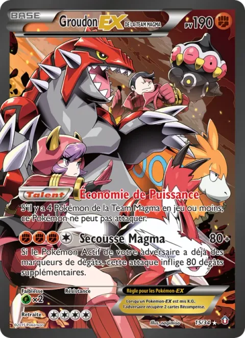 Team Magma's Groudon EX [Power Saver | Magma Quake]