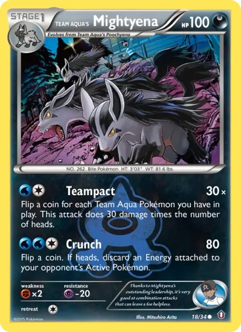 Team Aqua's Mightyena [Teampact | Crunch]