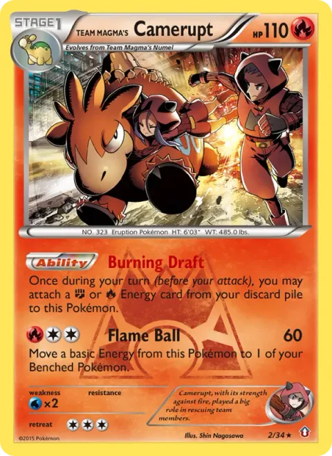 Team Magma's Camerupt [Burning Draft | Flame Ball]