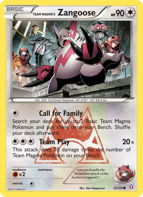Team Magma's Zangoose [Call for Family | Team Play]