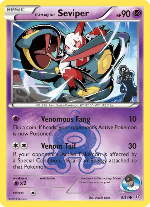 Team Aqua's Seviper [Venomous Fang | Venom Tail]