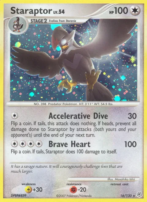 Staraptor Lv.54 [Accelerative Dive | Brave Heart]
