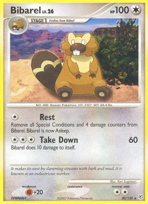 Bibarel Lv.26 [Rest | Take Down]