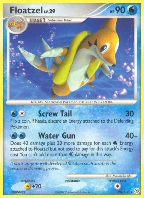 Floatzel Lv.29 [Screw Tail | Water Gun]