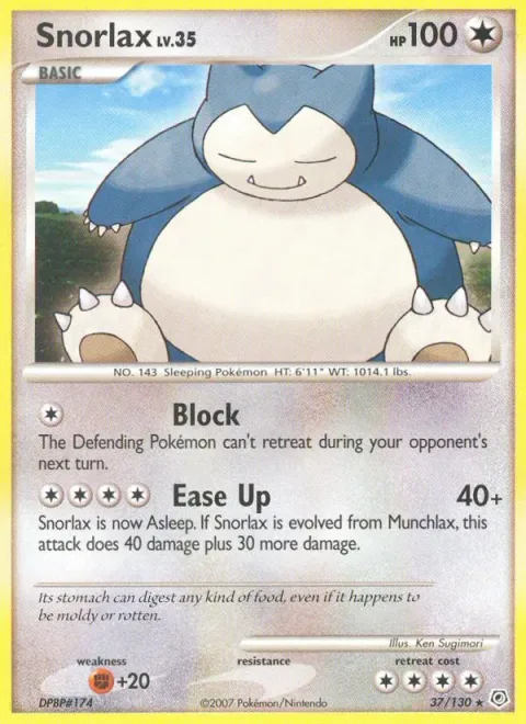 Snorlax Lv.35 [Block | Ease Up]