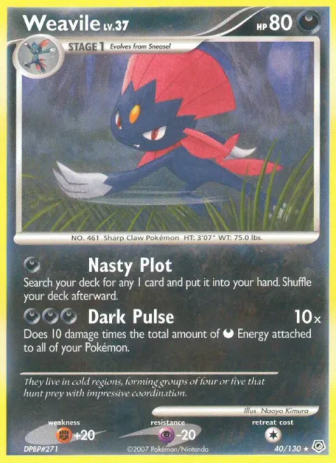 Weavile Lv.37 [Nasty Plot | Dark Pulse]
