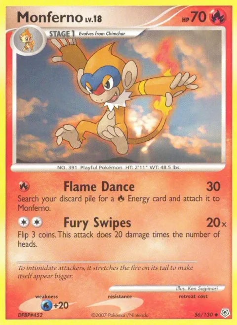 Monferno Lv.18 [Flame Dance | Fury Swipes]