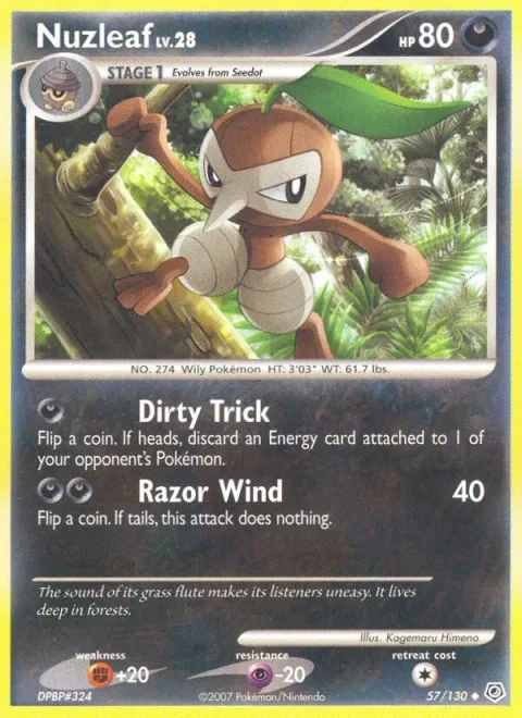Nuzleaf Lv.28 [Dirty Trick | Razor Wind]