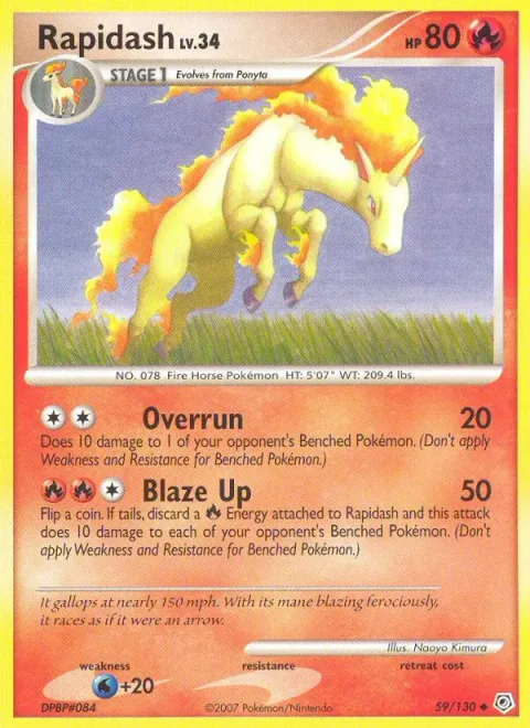 Rapidash Lv.34 [Overrun | Blaze Up]