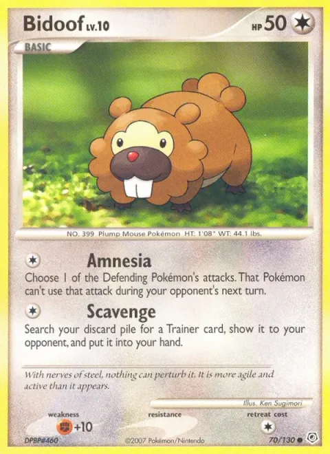 Bidoof Lv.10 [Amnesia | Scavenge]