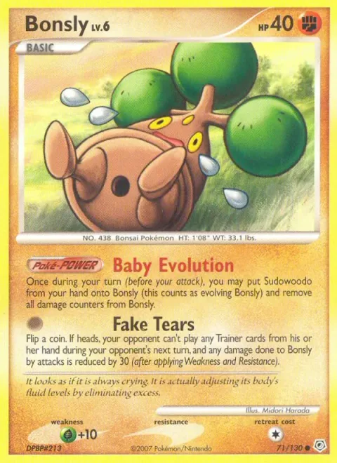 Bonsly Lv.6 [Baby Evolution | Fake Tears]